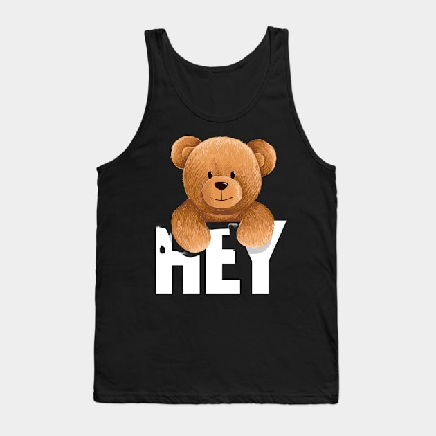 cute bear toy illustration Tank Top by windhamshop